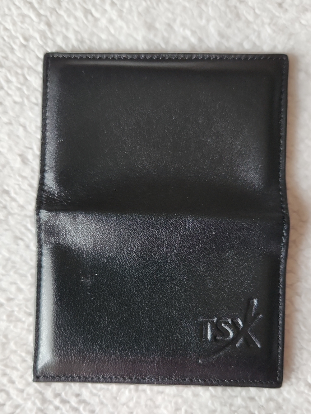 Black Leather Women's Card Wallet
